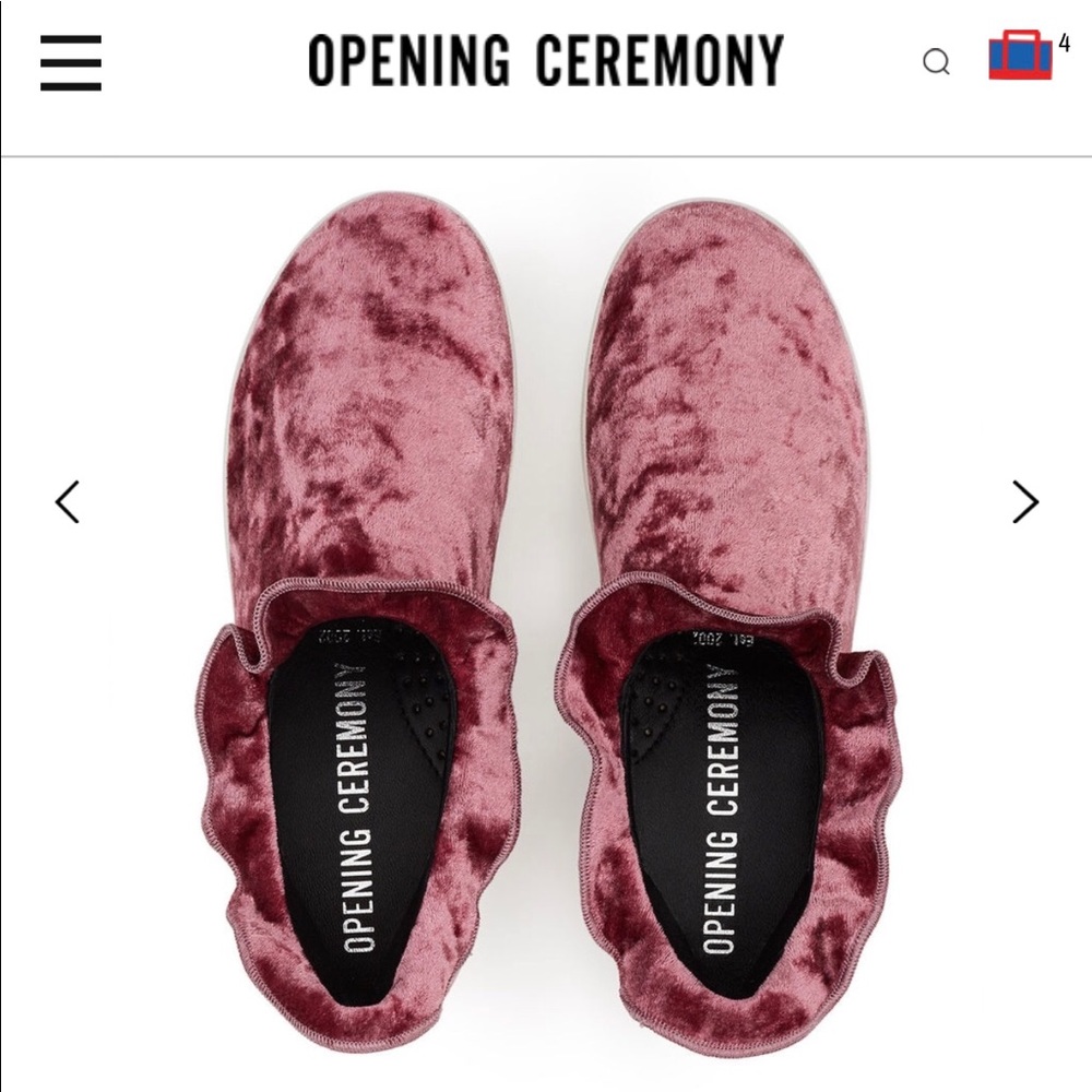 NEW w/BOX Opening Ceremony Velvet Didi Sneakers 37